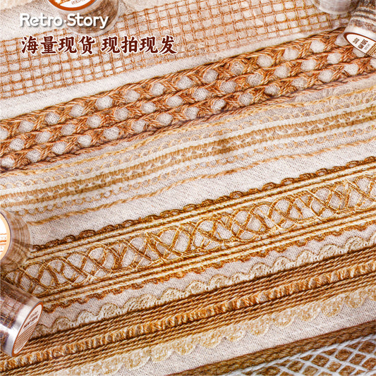 1 Roll Hemp Rope Themed PET Tape MSXL