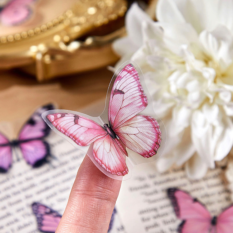 40 Pcs Butterfly PET Stickers DCJL