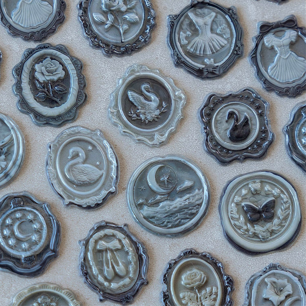 15 Pcs 3D Vintage Wax Seal Stickers JYXZ