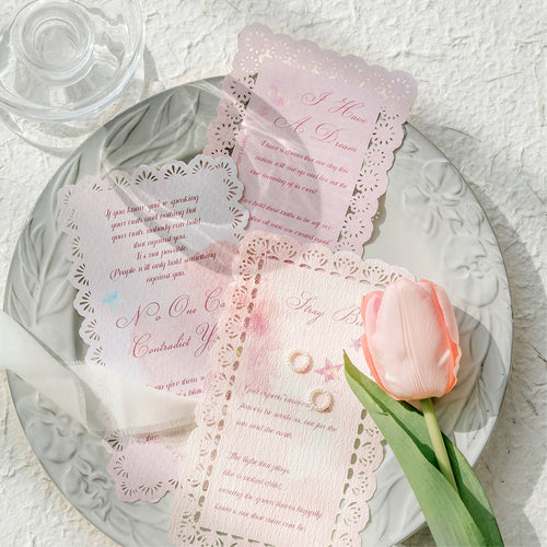 10 Pcs Lace Edged Scrapbook Paper LSLC