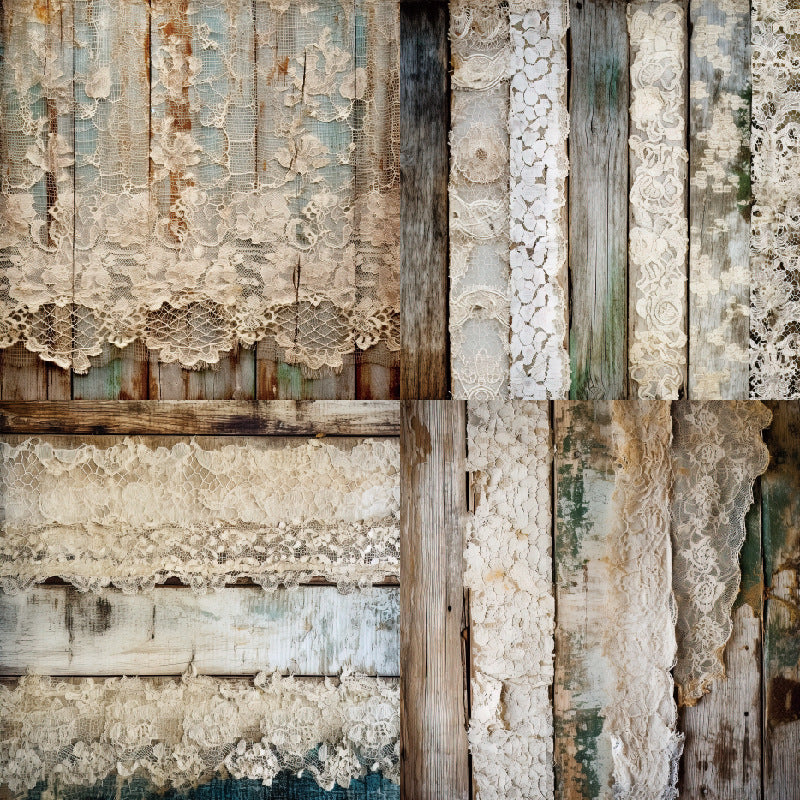 6 inch Vintage Lace Scrapbook Paper Pad SKP355