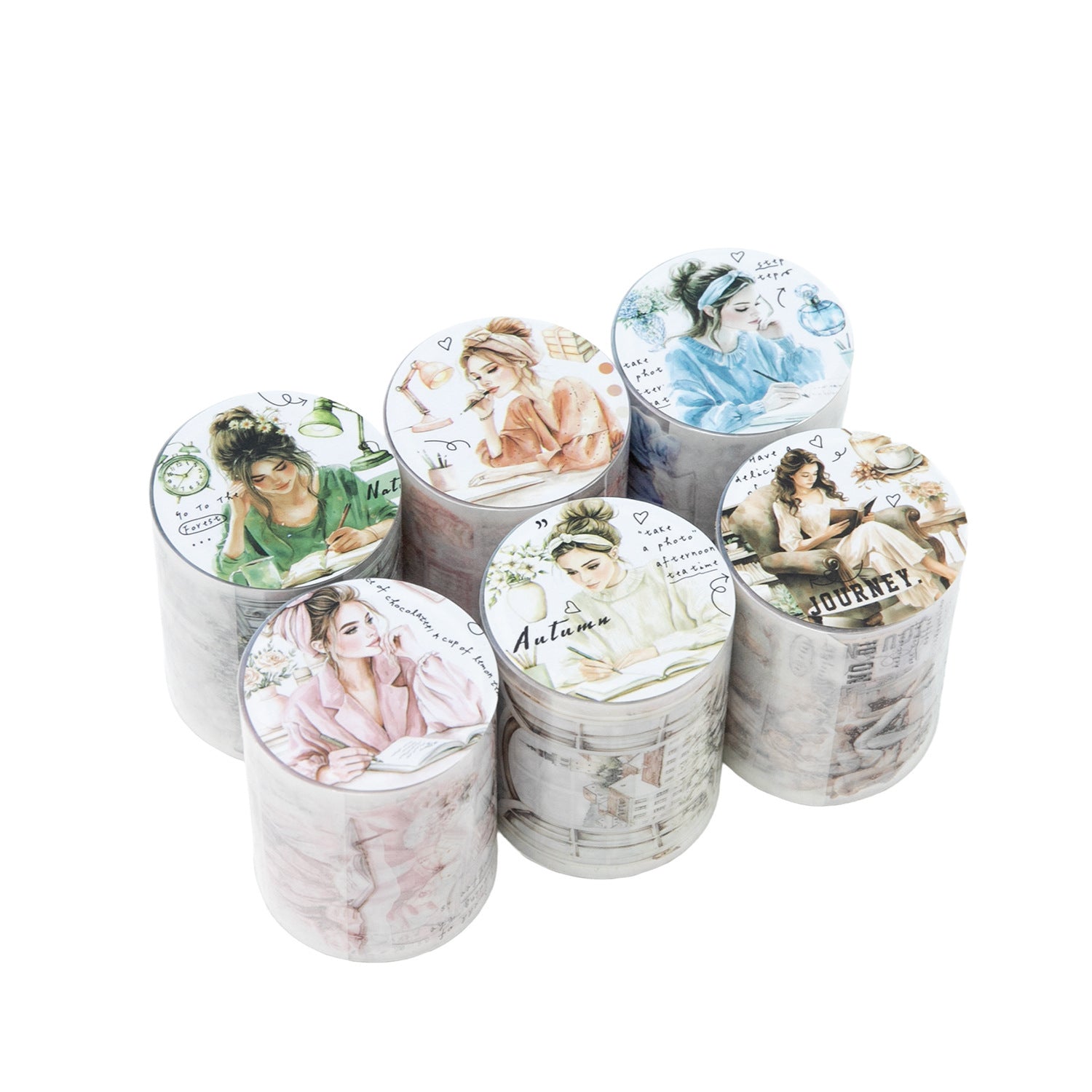 1 Roll Reading Girl PET Tape XQSG