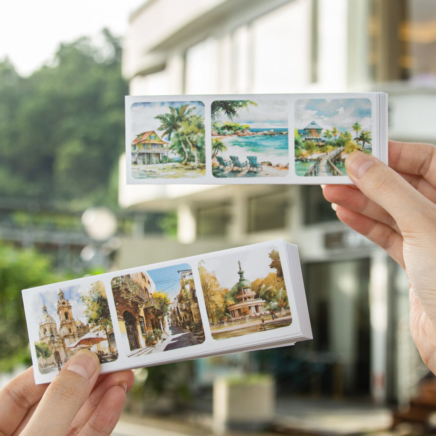 30 Pcs Travel Landscape Washi Stickers Book SJYDFJ