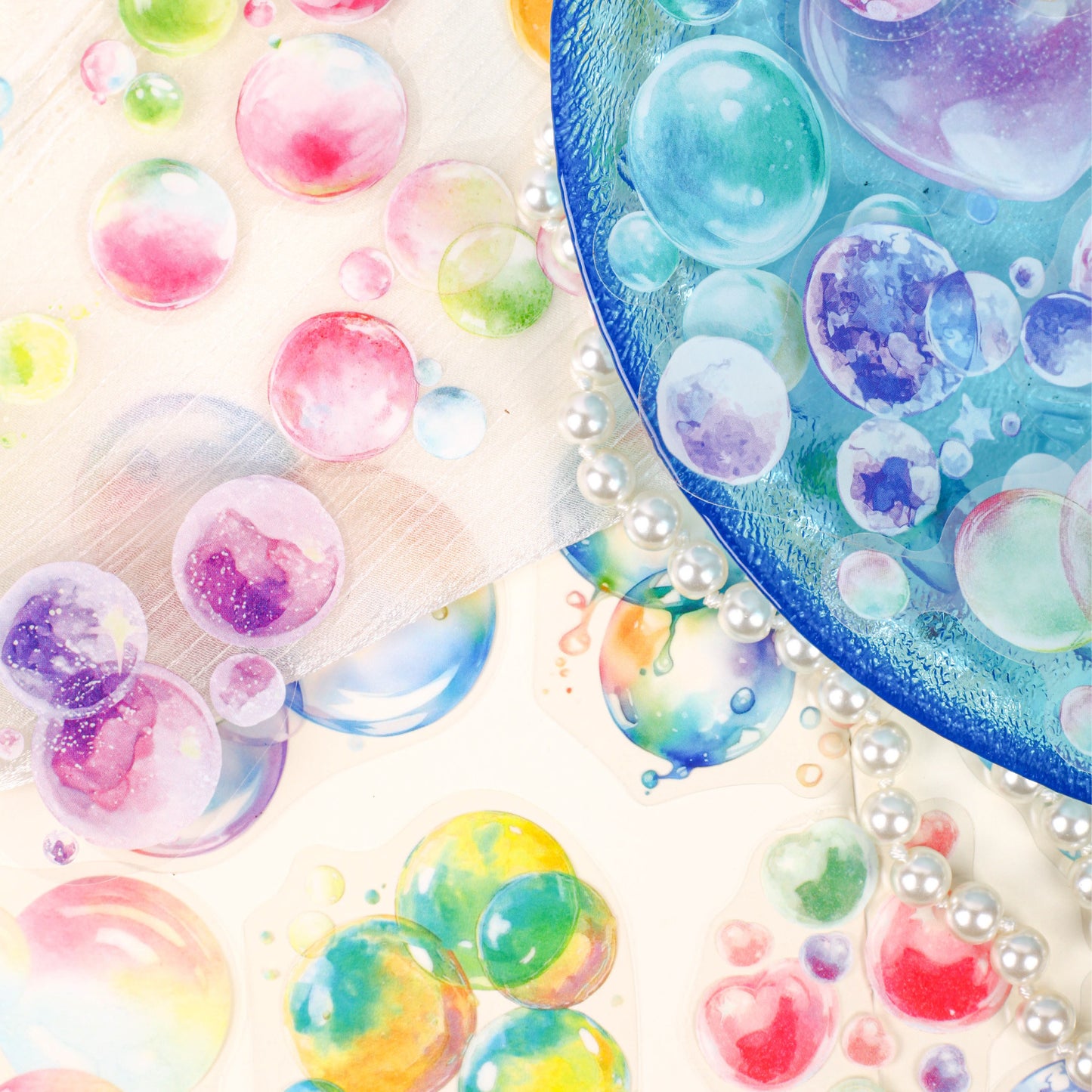 15 Pcs Bubble PET Stickers MPQJ