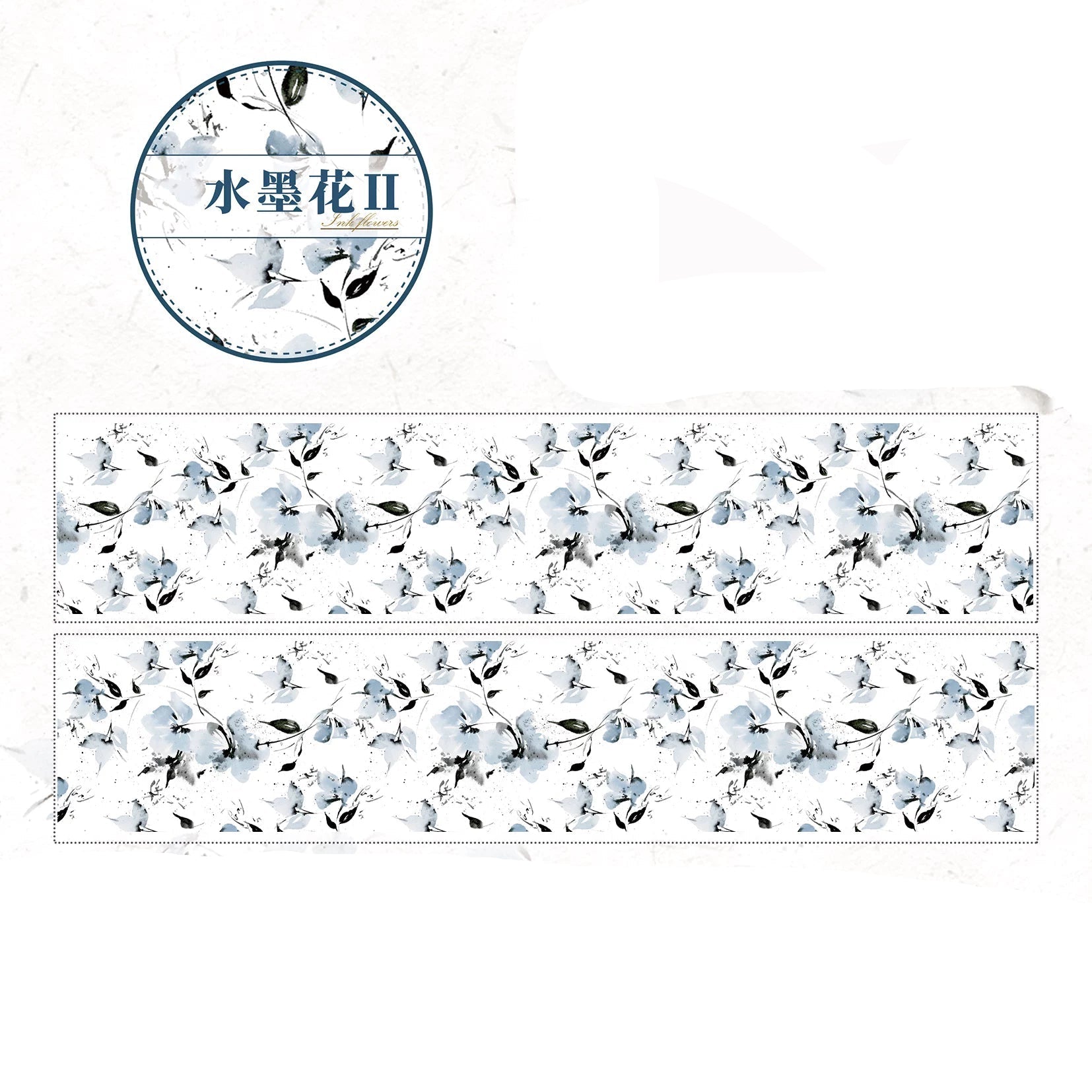 Floral Decorative Tape Rolls- Ink Wash