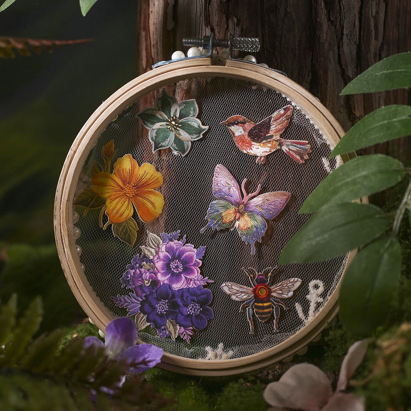 20 Pcs Natural Cardstock Stickeres CXBD