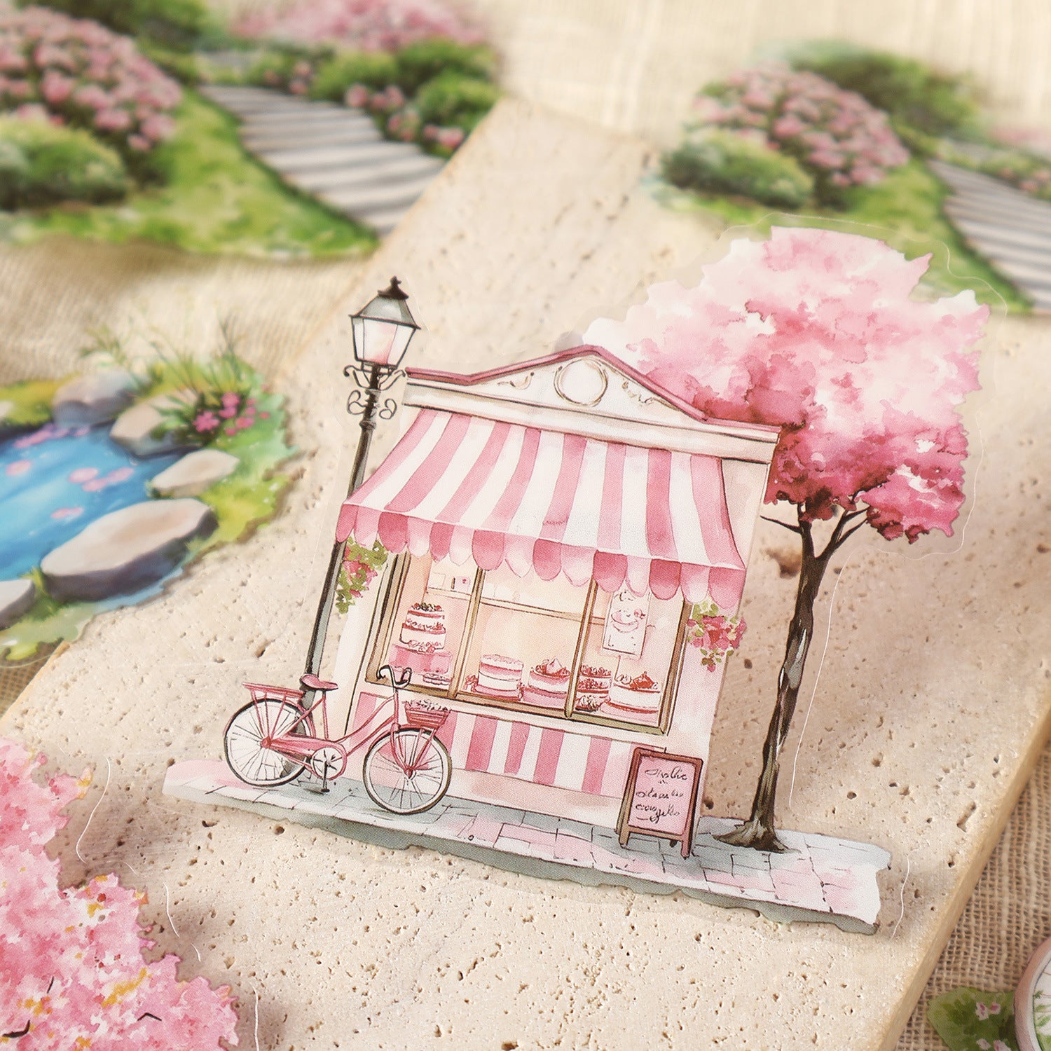 20 Pcs Travel Landscape PET Stickers SJXG