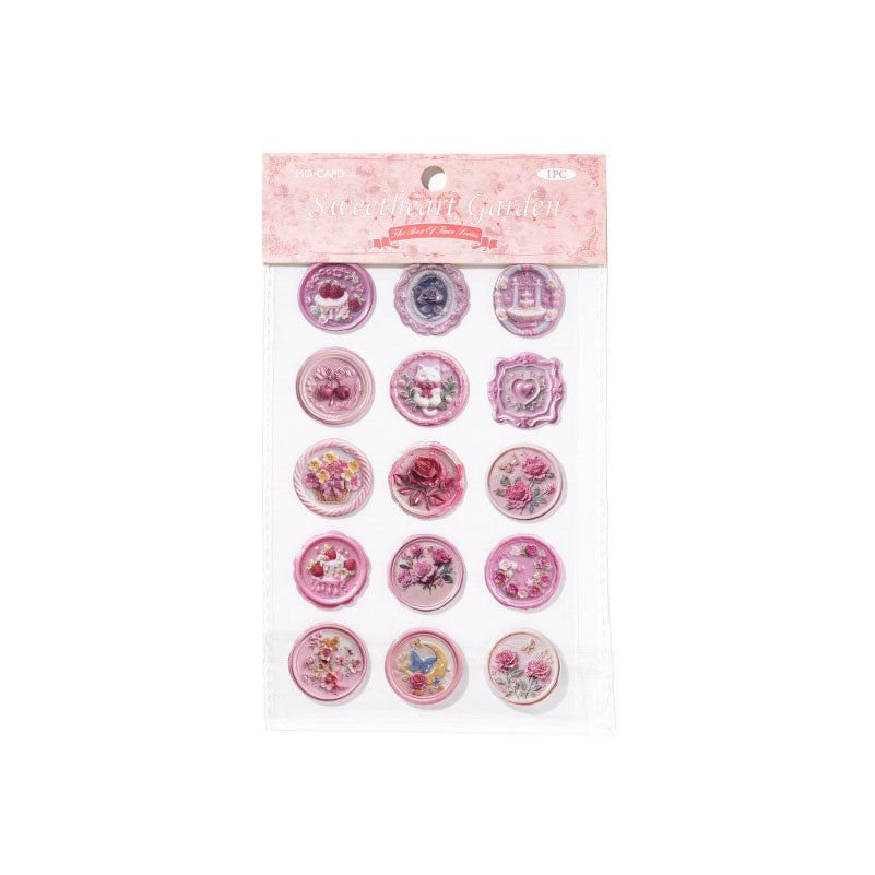 3D Faux Wax Seal Epoxy Resin Stickers