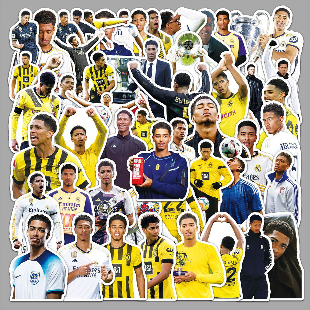 50Pcs Football Theme Waterproof Vinyl Stickers STY11