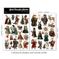2 Sheets Waterproof Rub on Stickers - Christmas Animal