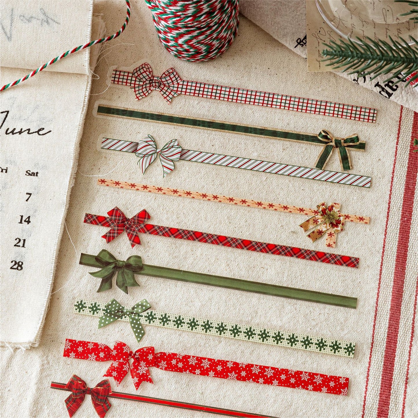 20 Pcs Christmas Theme PET Stickers XHSD