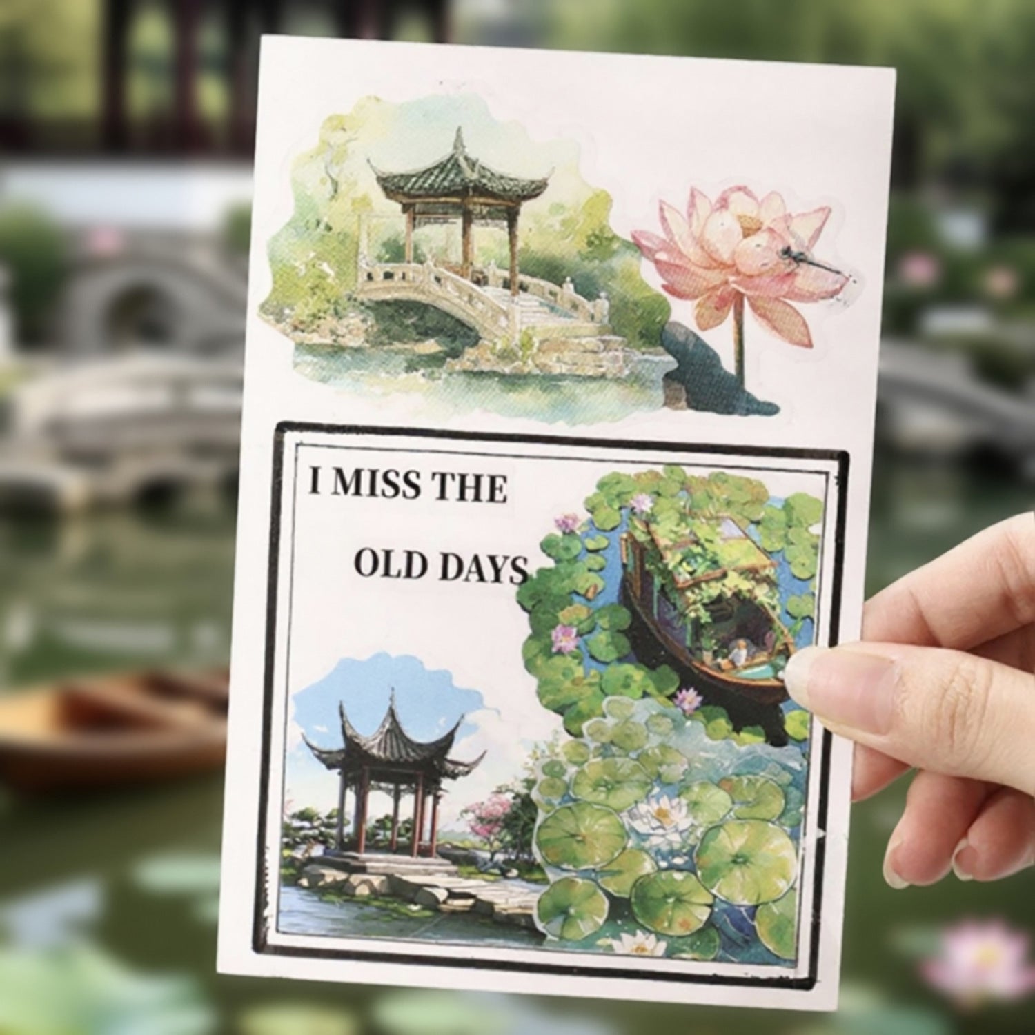 17 Pcs Garden Landscape PET Stickers YHYSJ