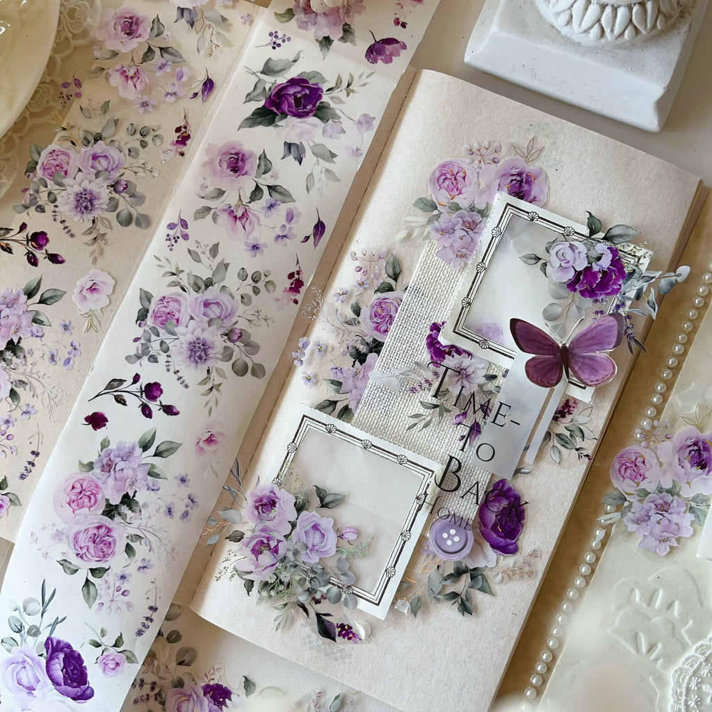 Floral Decorative Tape Rolls- Lavender Radiance