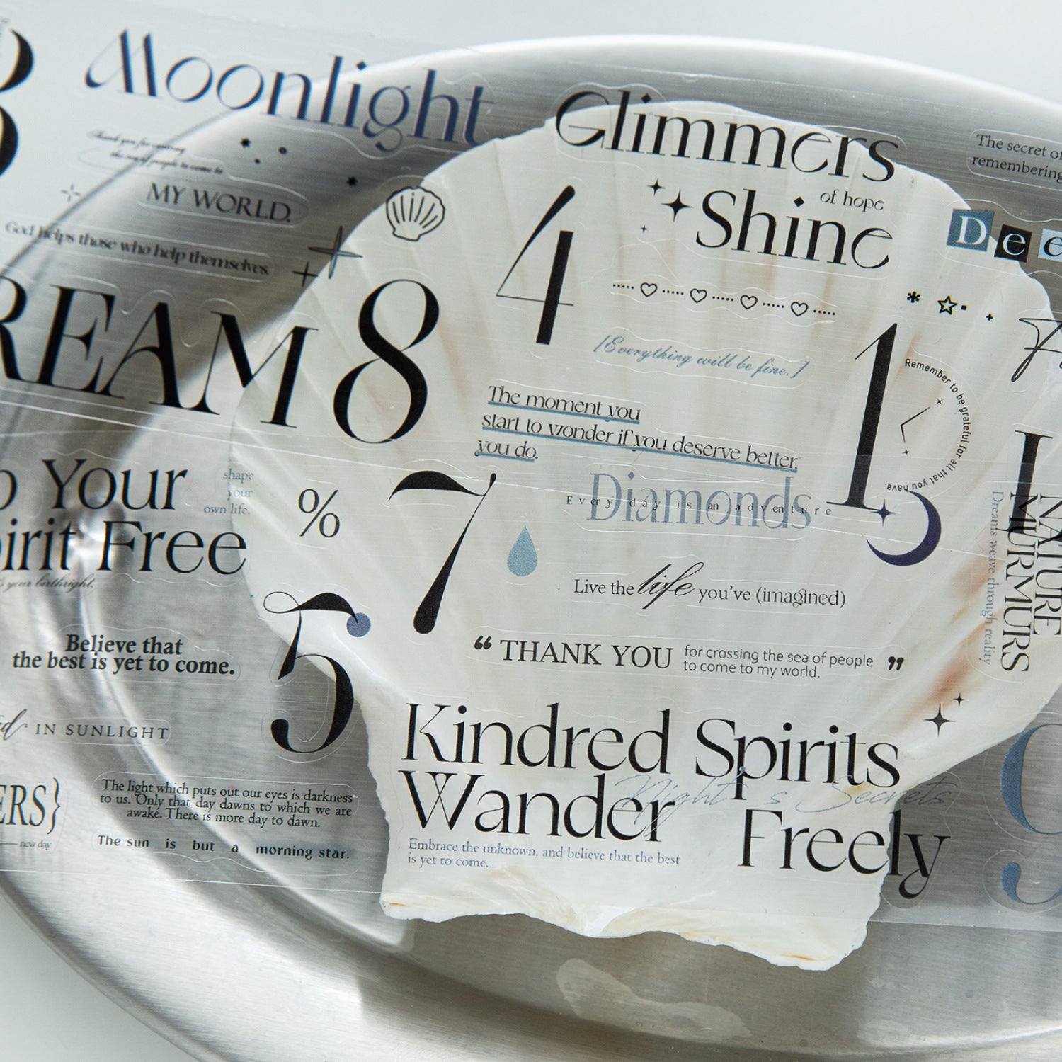 1 Roll Quote Words PET Stickers Tape LMXQ