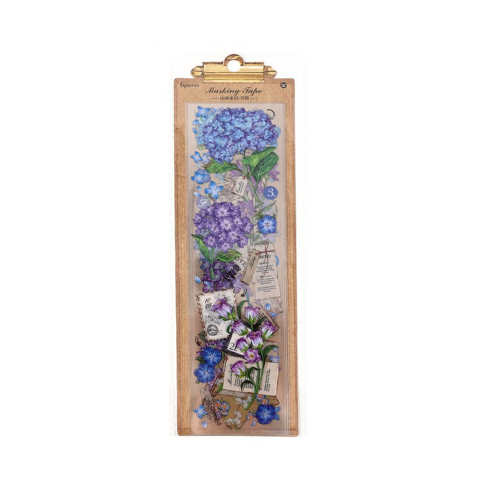6 Sheets Flower PET Stickers SLLX
