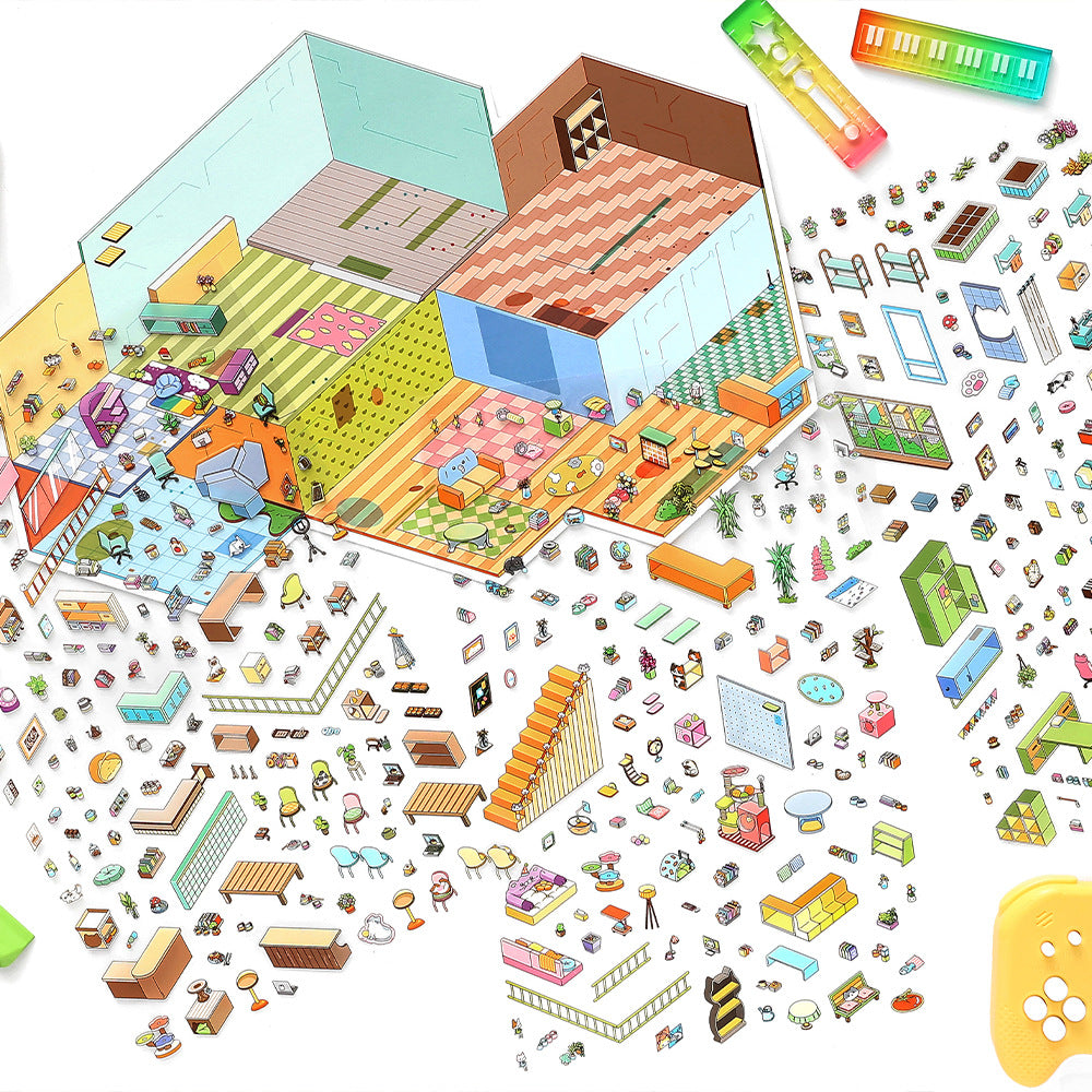 3D Shop Store Scene DIY Stickers Kit JRYYZ