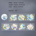 1 Roll Watercolor Planet PET Stickers Tape XKWY
