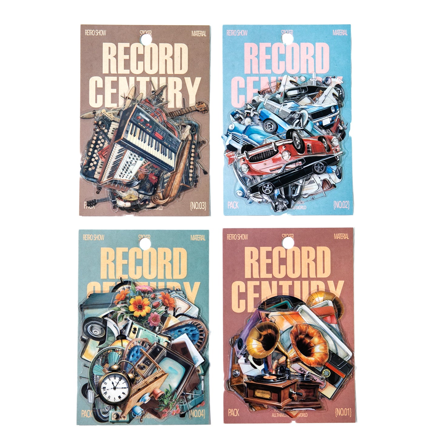 30 Pcs Vintage Journal PET Stickers SJLS