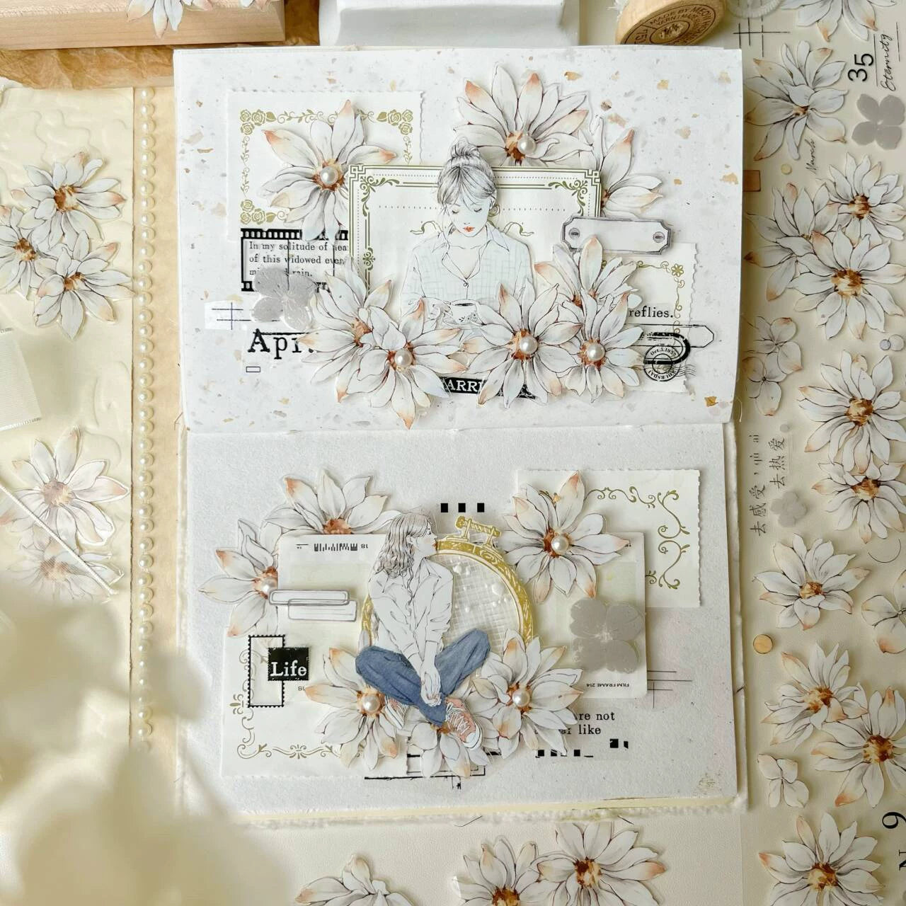 Floral Decorative Tape Rolls- Little Daisy Tale