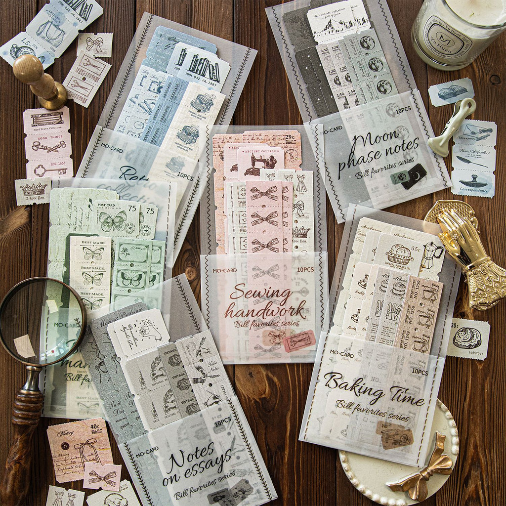 20 Sheets Vintage Label Stickers BQSCJ