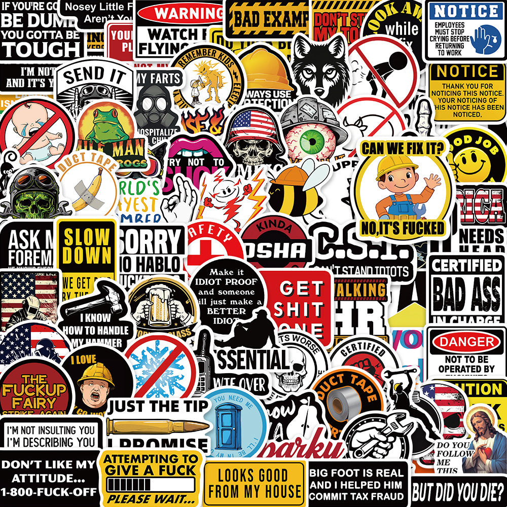 50PCS Funny Sarcastic Meme Vinyl Stickers FUN01