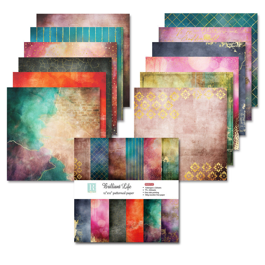 12 Inch Scrapbook Paper Pad for Craft PA017