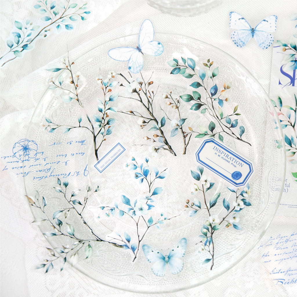 20 Pcs Branches Butterfly PET Stickers SYBB