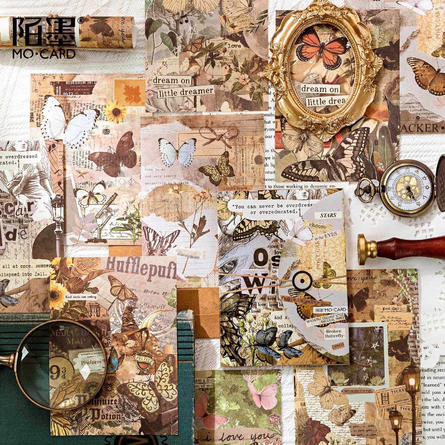 30 Sheets Vintage Collage Journal Paper PTGF