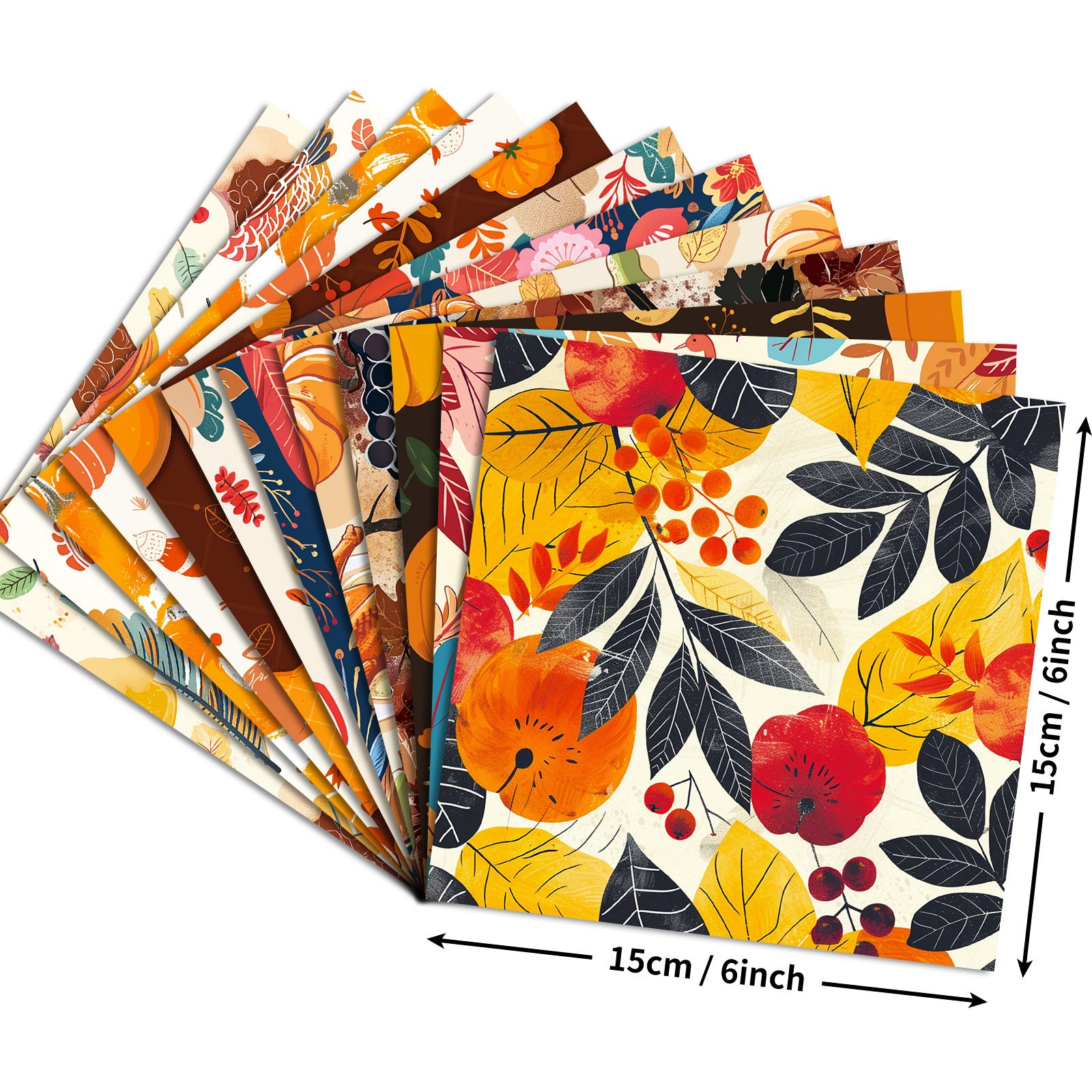 6 inch Thanksgiving Day Scrapbook Paper Pad PA011