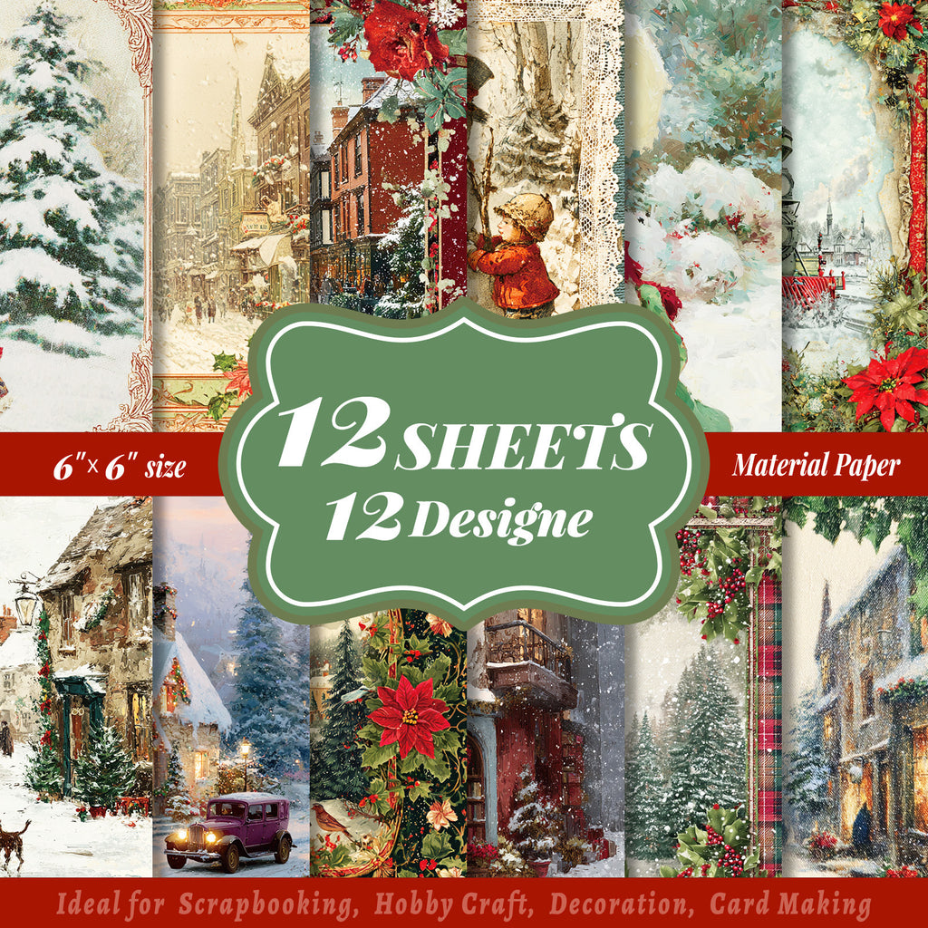 6 inch Victoria Winter Scrapbook Paper Pad PA788