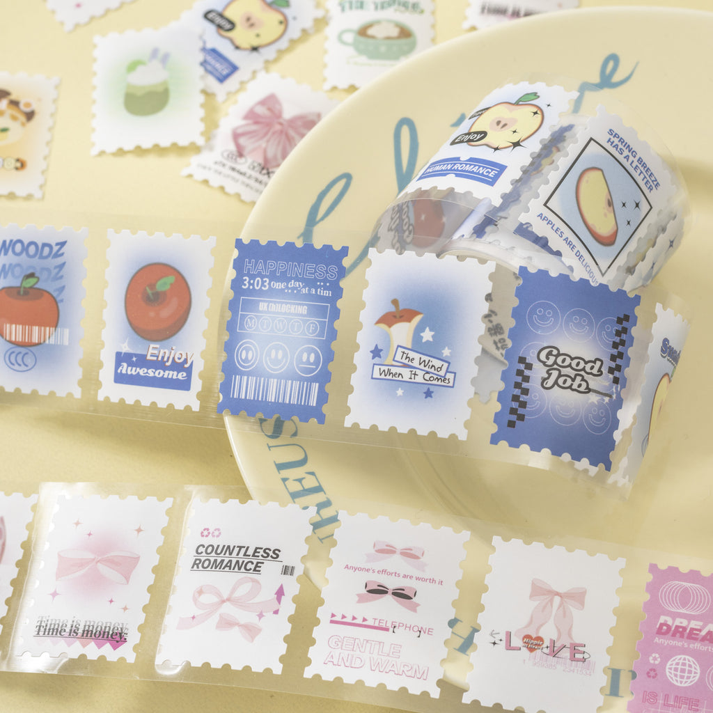 Stamp Sticker Ribbon Obujo 1 Roll Postage Stamp Stickers ZMPD are perfect for scrapbooking ...