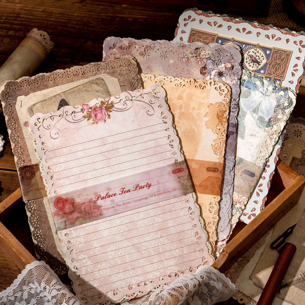 10 Pcs Lace Edge Journal Paper LAP02