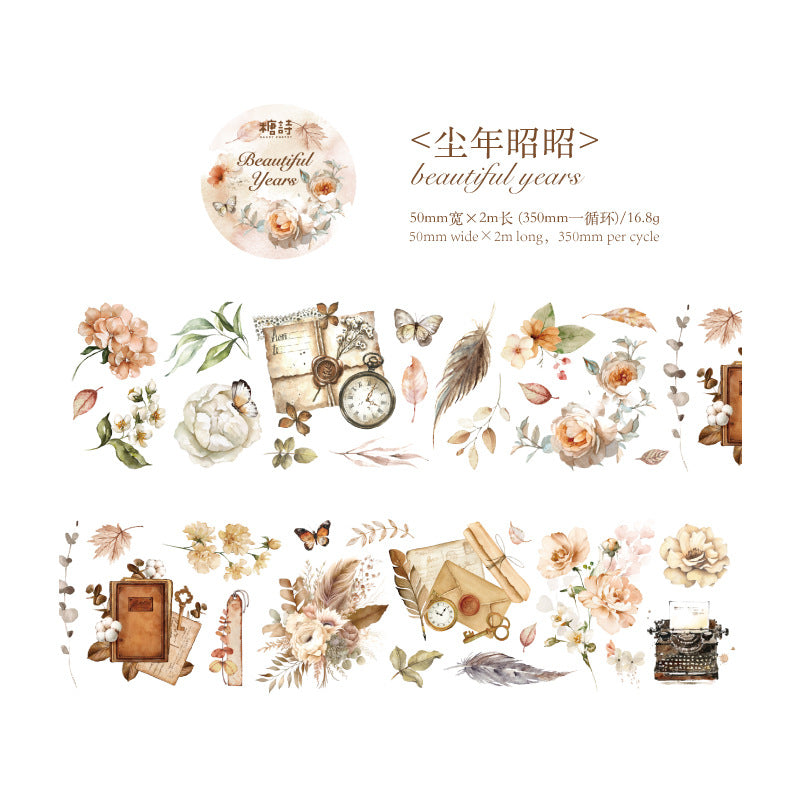 1 Roll Flowers PET Tape HZWY