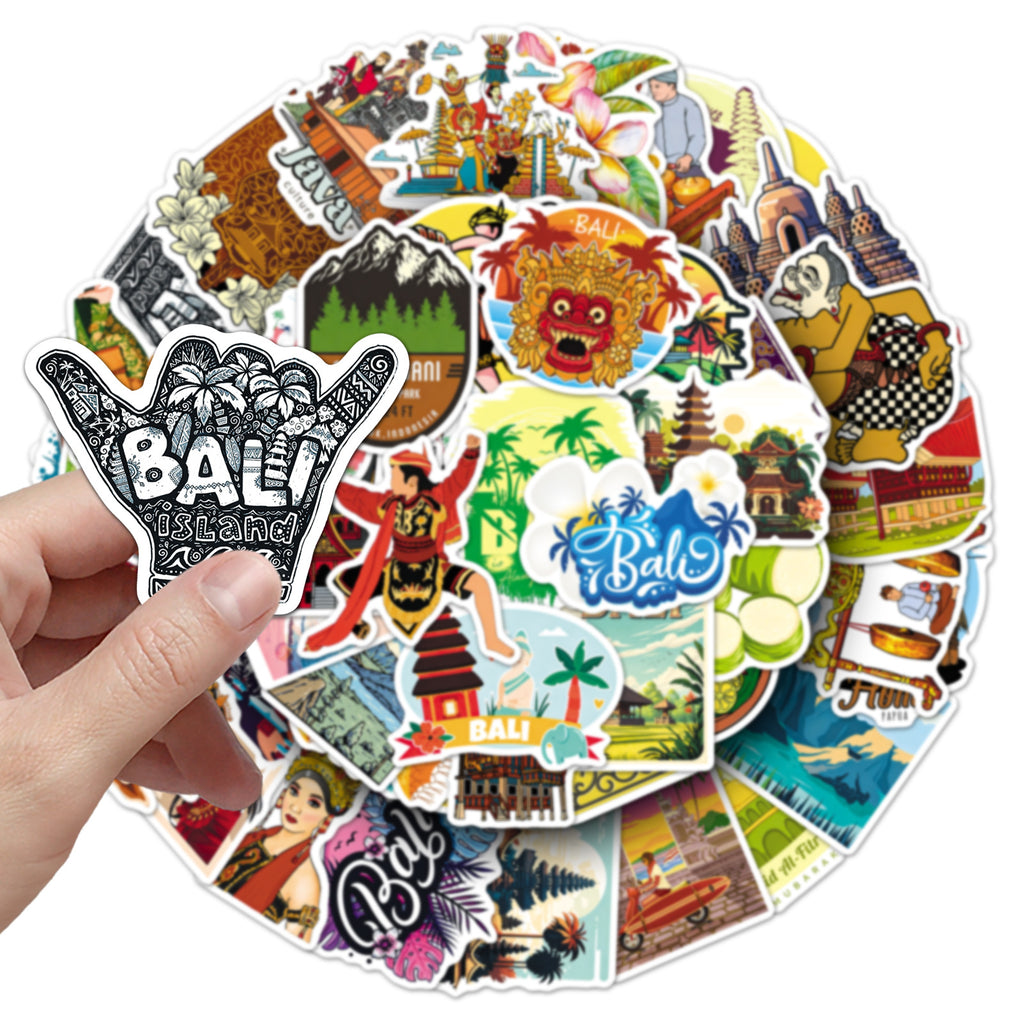 50Pcs Indonesia Travel Vinyl Stickers TRV16