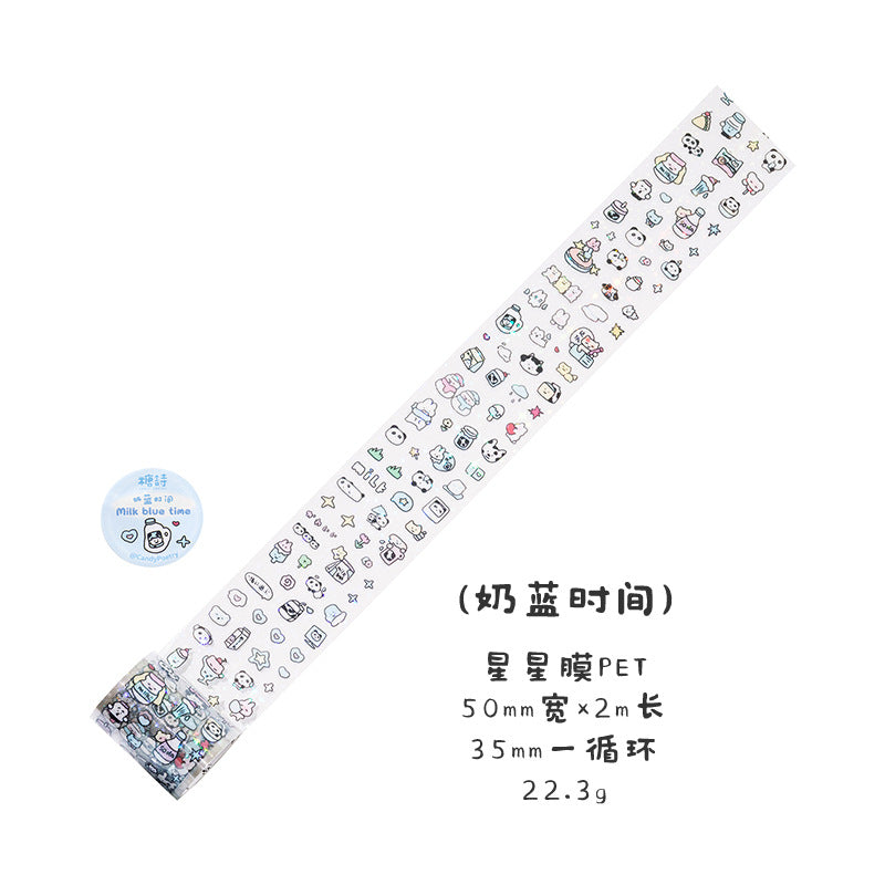 1 Roll Cute PET Stickers Tape KAZX
