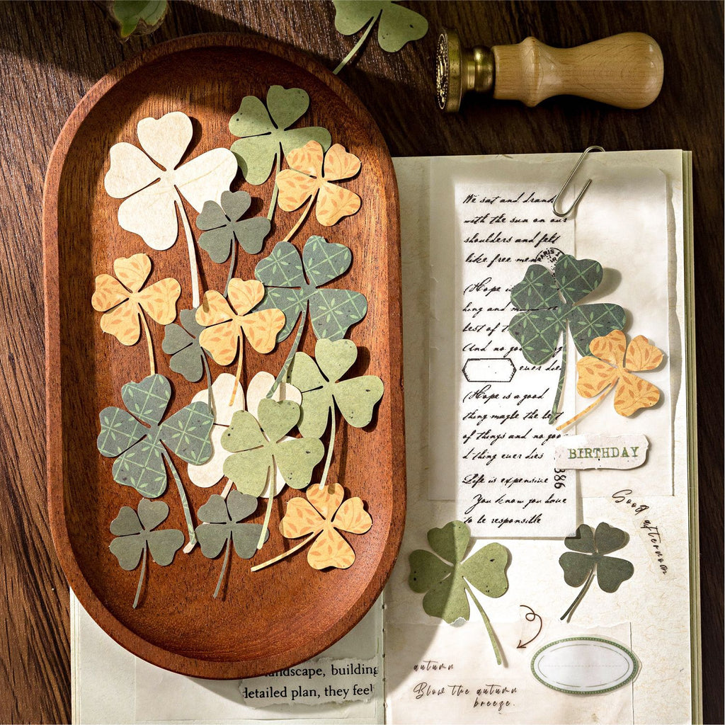 30 Pcs Hollow Cutout Paper Leaf YZSWJ