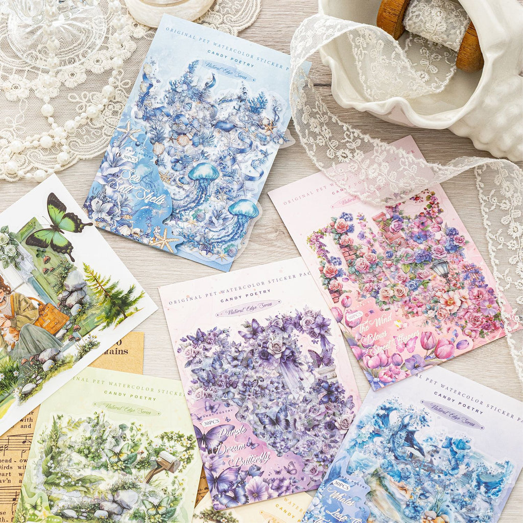 30 Pcs Natural PET Corner Stickers ZRBJ