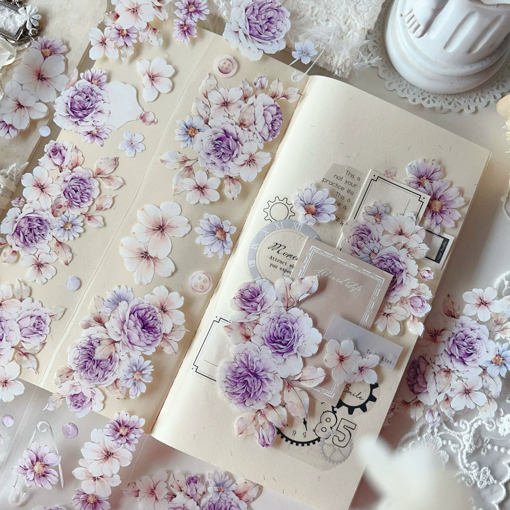 Floral Decorative Tape Rolls- Twilight Mountain Violet