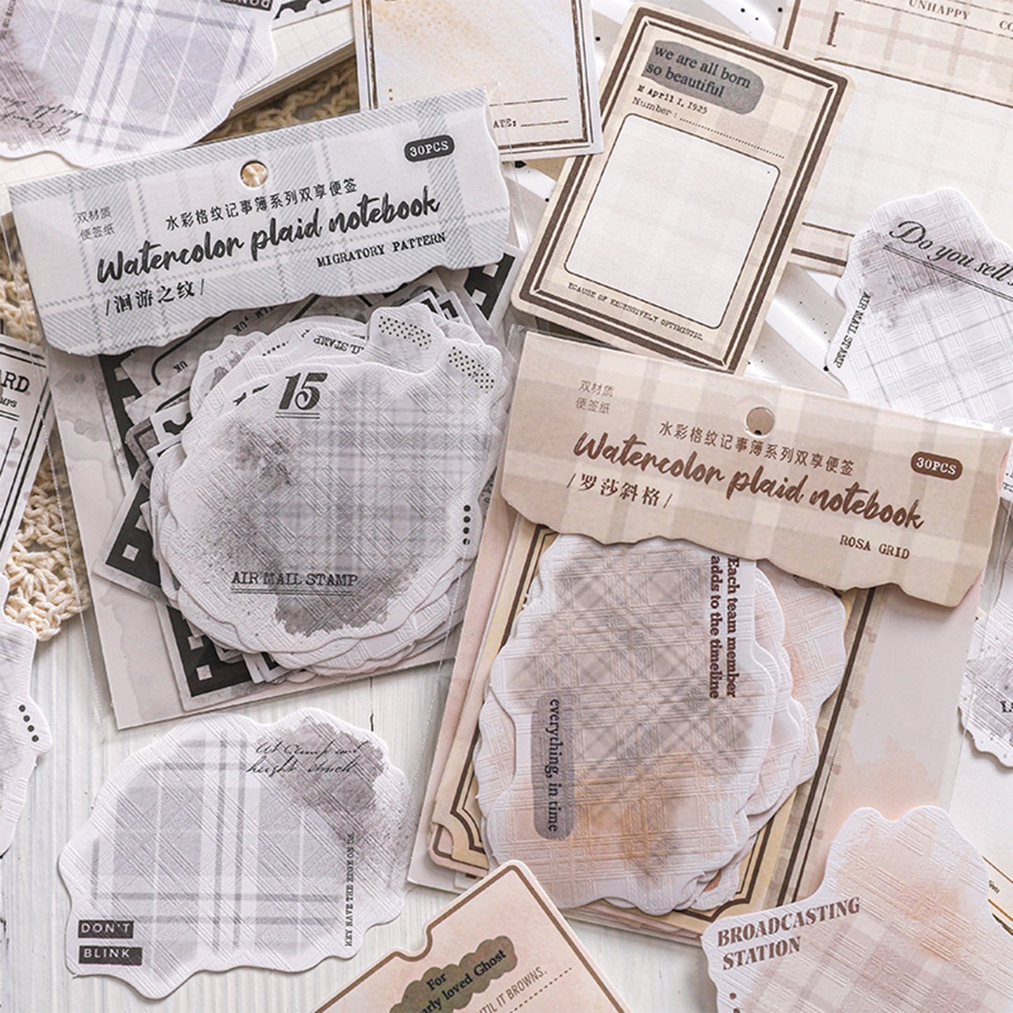 30 Pcs Grid Notepad Paper GWJSB