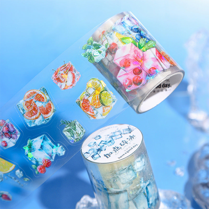 1 Roll Ice Cube PET Stickers Tape JDSB