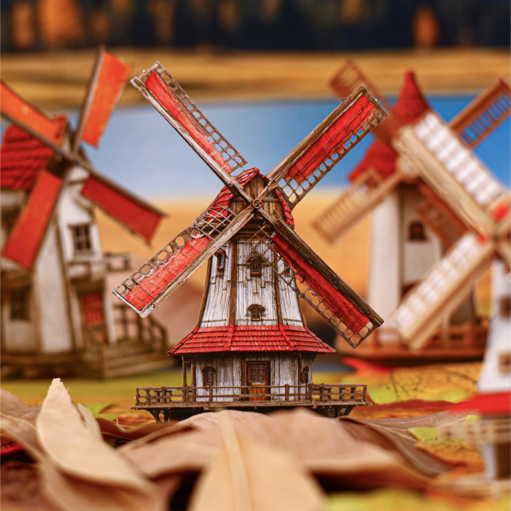 8 Sheets Vintage Windmill Cardstock Stickers FCXL