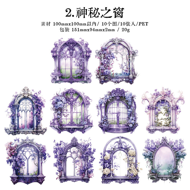 10 Pcs Windows PET Stickers XLHC