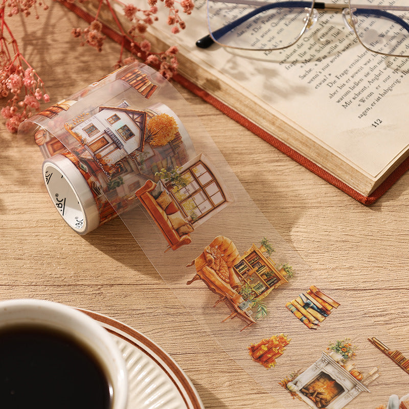 4 Rolls Reading PET Stickers Tape Set DXSG