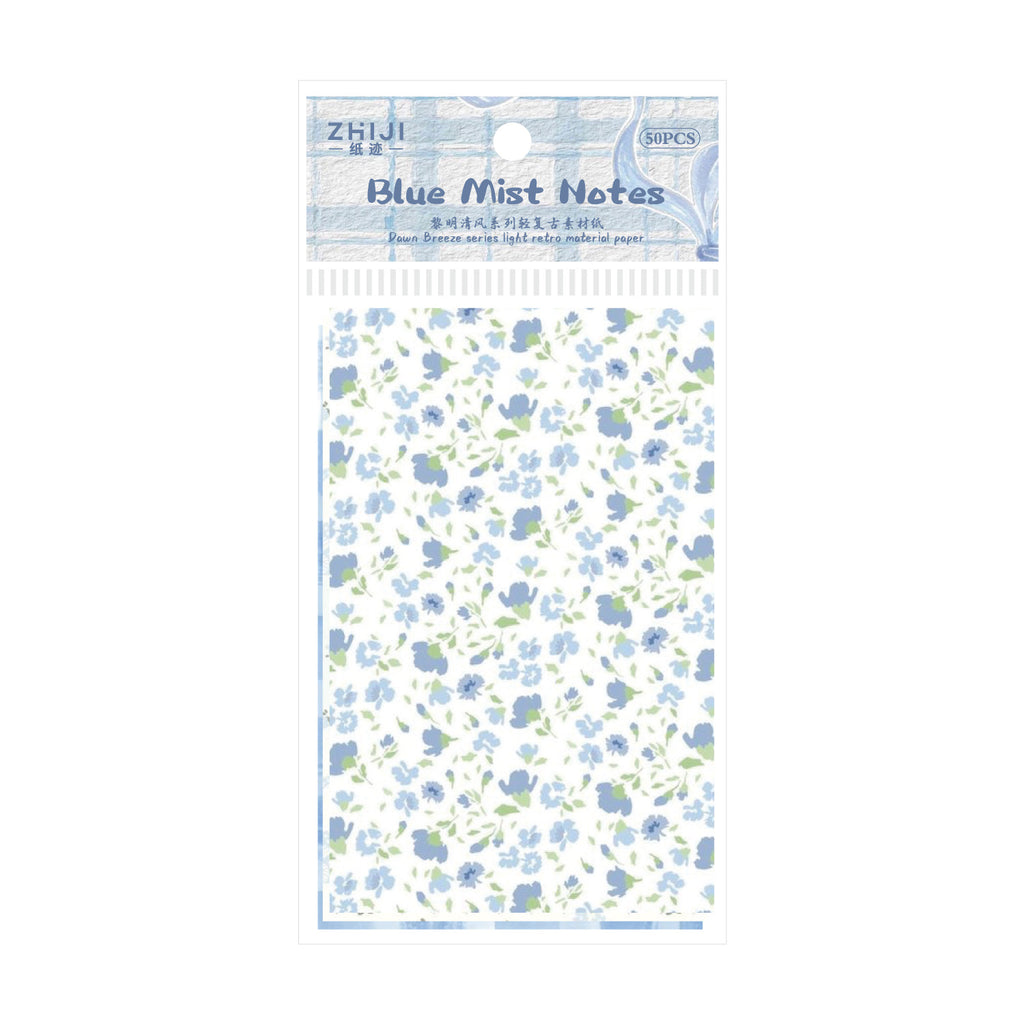 50 Pcs Floral Scrapbook Paper LMQF