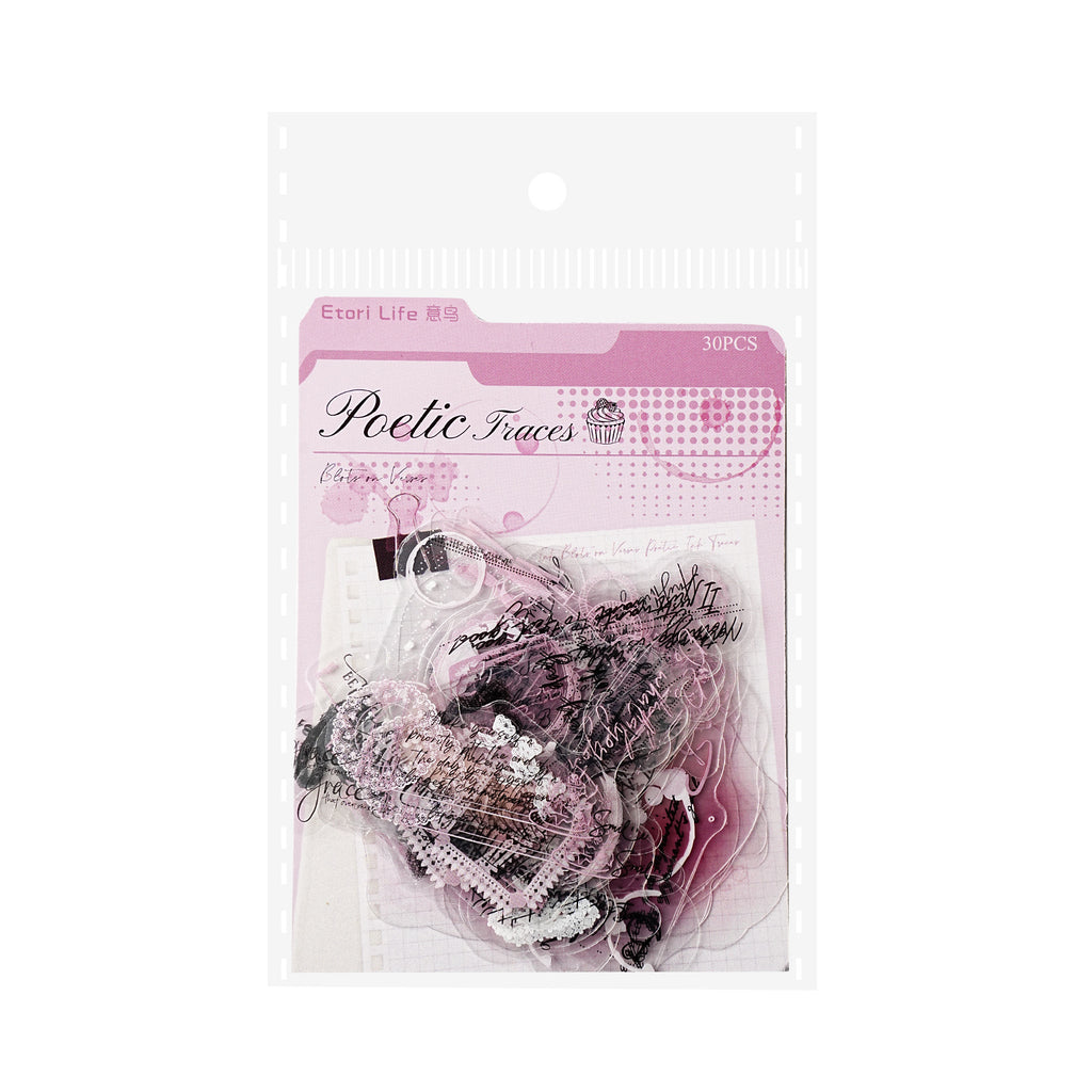 30 Pcs Watercolor Corner PET Stickers