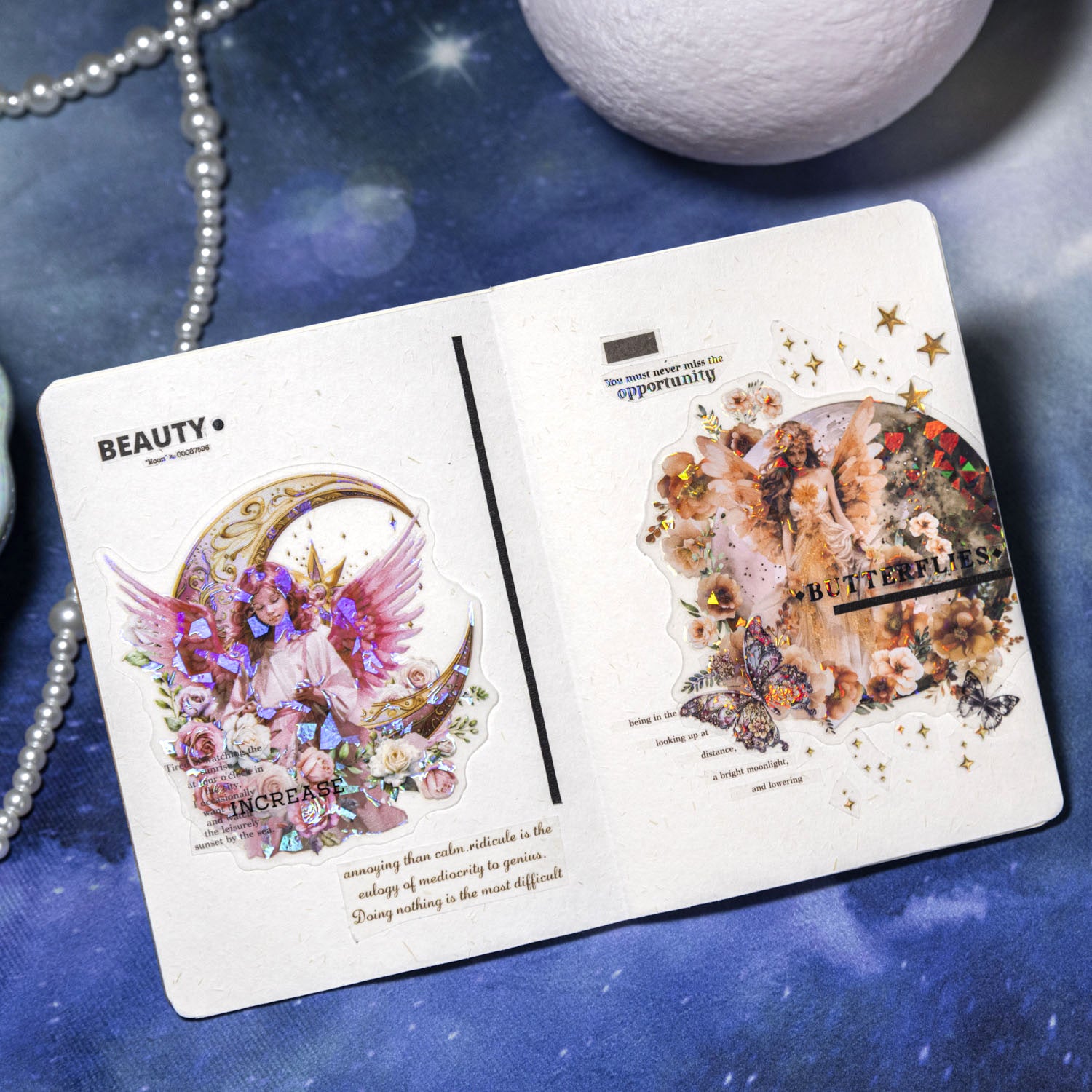 6 Pcs Moon Fairy Tale PET Stickers YQXQW