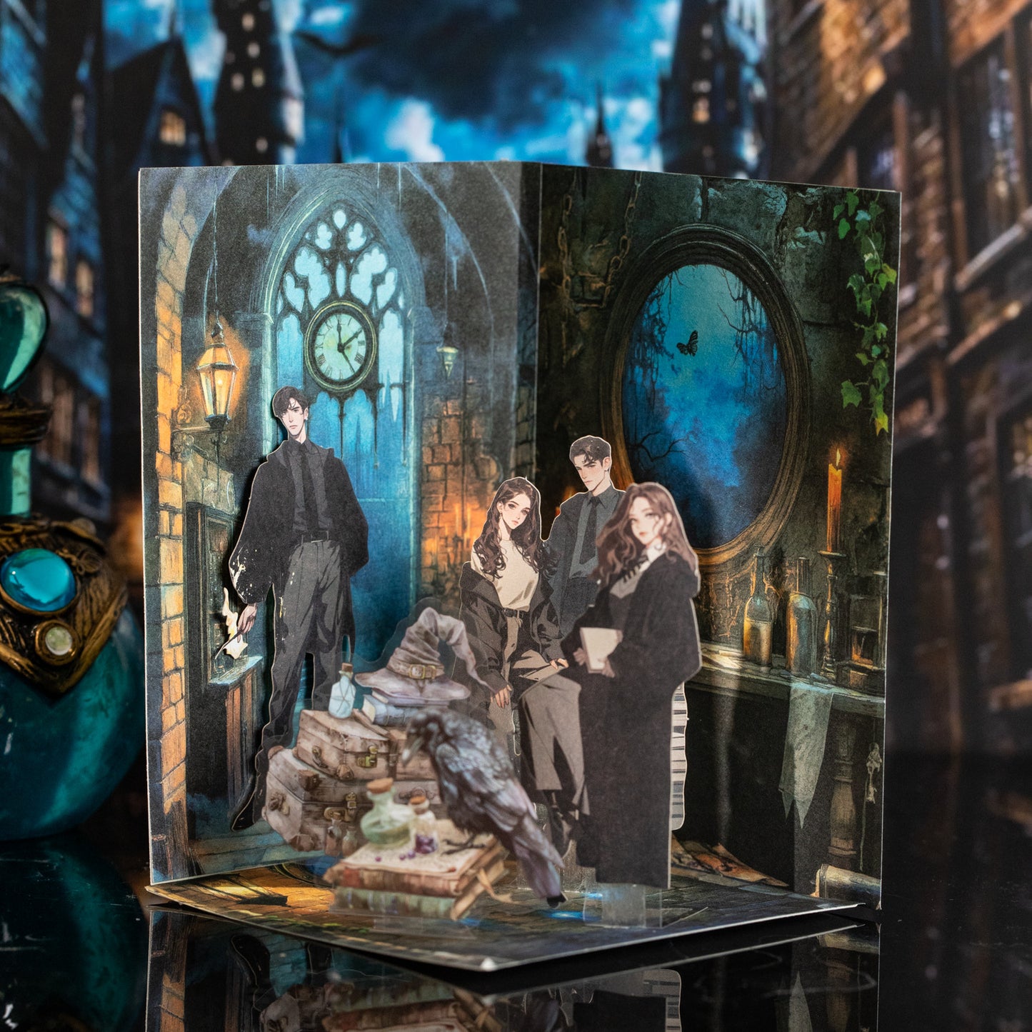 15 Pcs Maigc School Girl Boy PET Stickers MFXYSZ