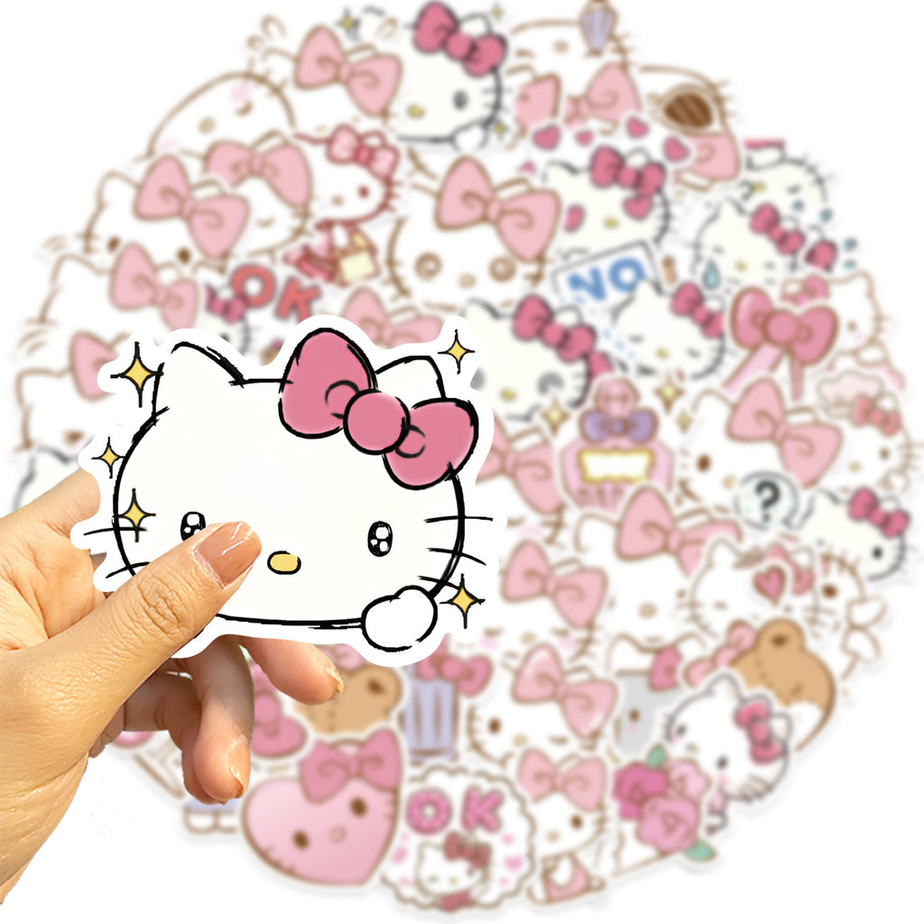 50 Pcs Vinyl Cute Cat Stickers AZ267