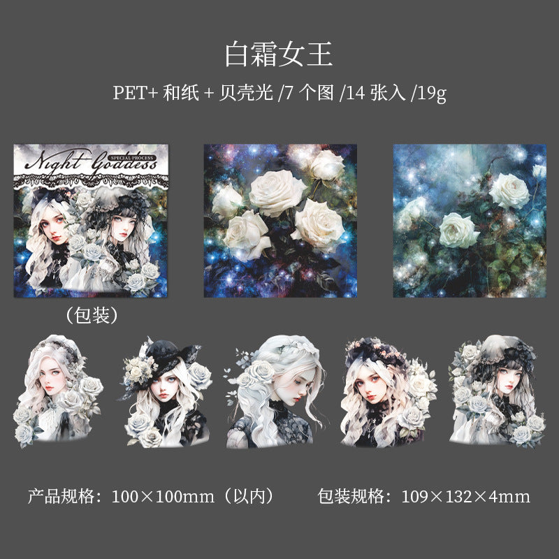 14 Pcs Magic Theme Washi Stickers and PET Stickers AYNS