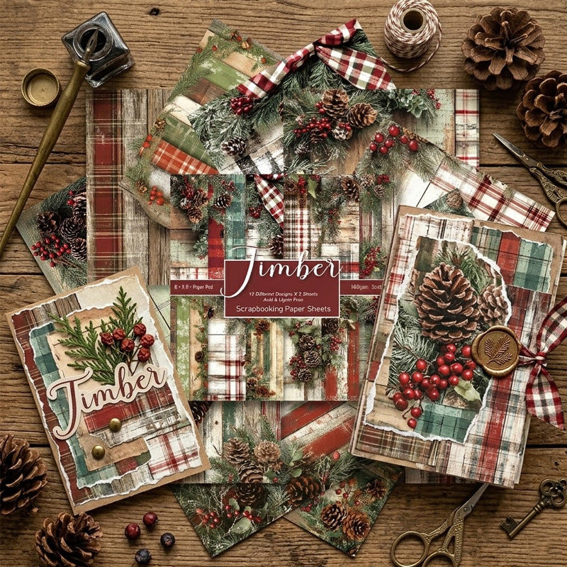 6 inch Christmas Scrapbook Paper Pad SKP2615